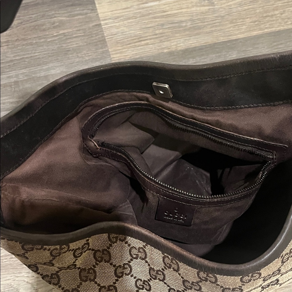 Gucci Brown and Beige Monogram Bag